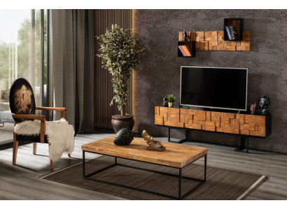 TV-Stänner, Couchtisch, RTV, Holz, Miwwelen, Echt Holz, Wunnwand, Schafswand, Couchtisch